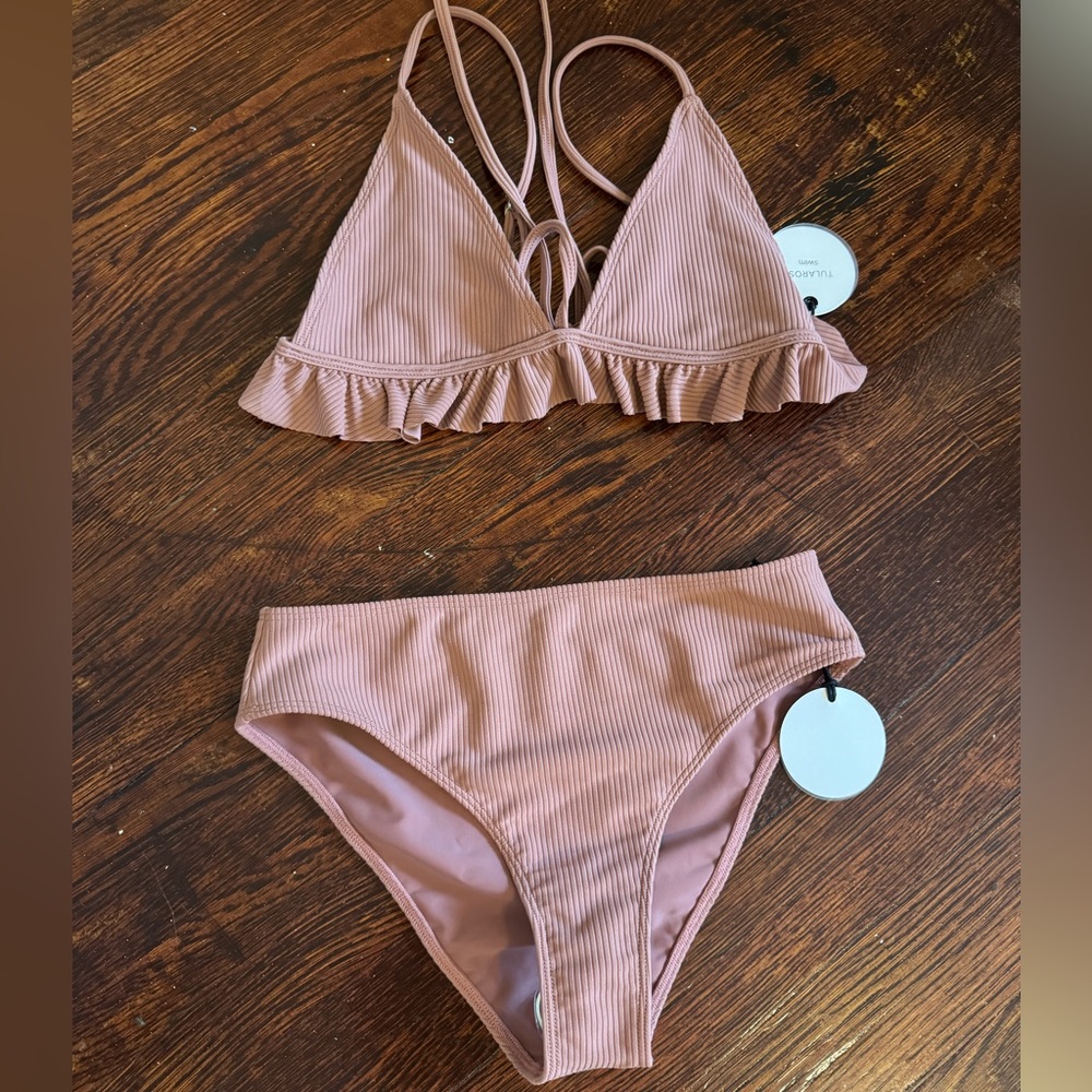 Tularosa pink bikini small bottoms medium top NWT